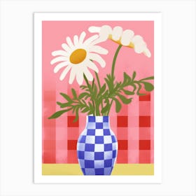 Wild Flowers Blue Tones In Vase 4 Art Print
