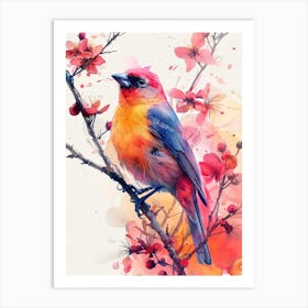Bird In Blossom Art Print