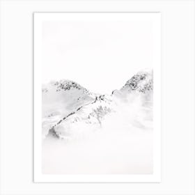 Snow Covered Peaks Art Print