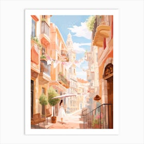 Valencia Spain 10 Illustration Art Print