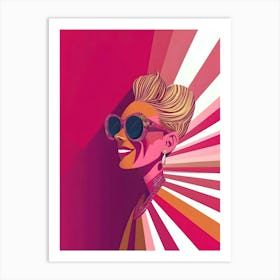 Woman In Sunglasses 3 Art Print