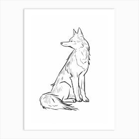 B&W Coyote Art Print