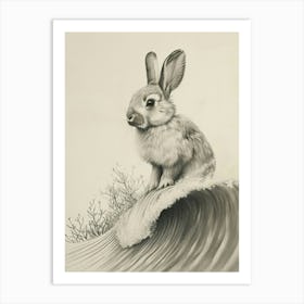 Netherland Dwarf Rabbit Drawing 3 Art Print
