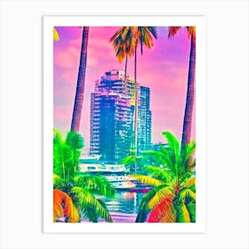 Port Of Balboa Panama Retro Risograph Print 1 harbour Art Print