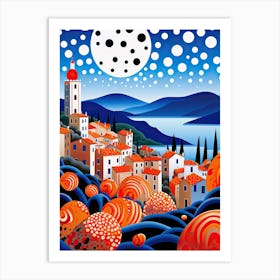 Sanremo, Italy, Illustration In The Style Of Pop Art 1 Art Print