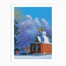 Thornton, City Us  Pointillism Art Print