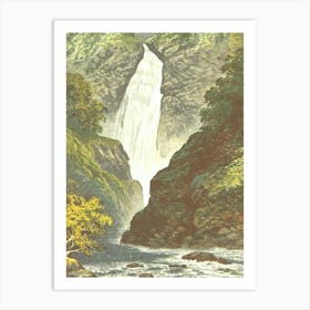 Waterfalls In Scotland Art Print