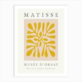 Minimalist Matisse Print Mustard Yellow 1 Art Print