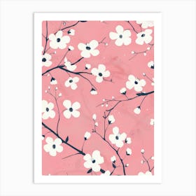 Pink Cherry Blossoms Art Print