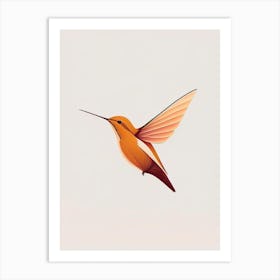 Allen S Hummingbird Retro Minimal 2 Art Print