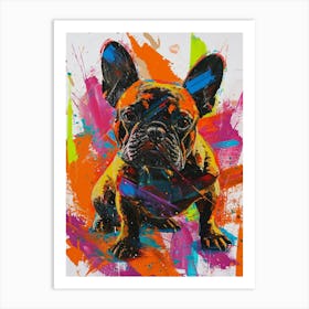 French Bulldog Acrylic Painting 8 Art Print