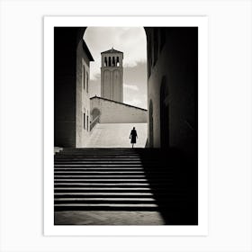 Assisi, Italy,  Black And White Analogue Photography  4 Art Print