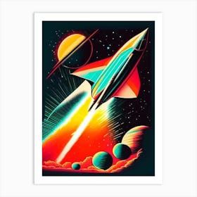 Intergalactic Vintage Sketch Space Art Print