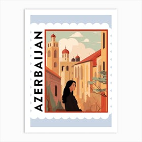 Azerbaijan 2 Travel Stamp Poster Art Print