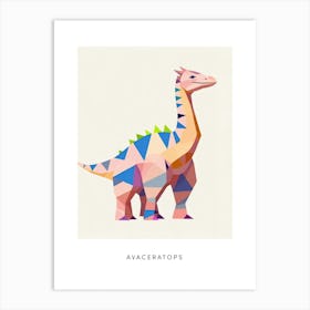 Nursery Dinosaur Art Avaceratops 2 Poster Art Print