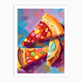 A Slice Of Pizza Oil Painting 4 Art Print