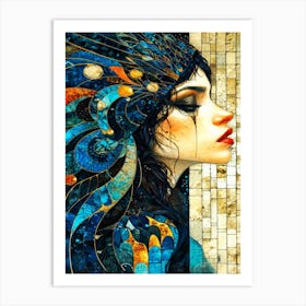 Pondered - Woman In Thought Art Print