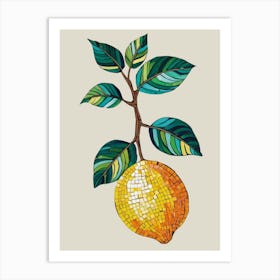 Mosaic Lemon Art Print