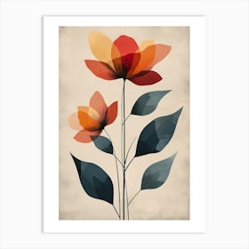 Abstract Flowers 28 Art Print