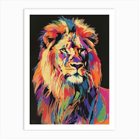 Masai Lion Symbolic Imagery Fauvist Painting 2 Art Print