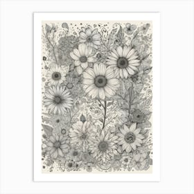 Dahlias 4 Art Print