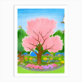 Cherry Blossom Tree Art Print