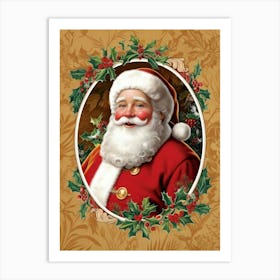 Santa Claus 10 Style William Morris Art Print