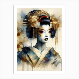 Creativel Geisha Illustration 135 Art Print