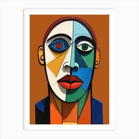 Man With A Colorful Face Art Print