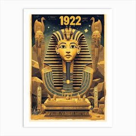 Aihrgdesign A Vintage Poster Celebrating The Discovery Of Tut 81b9eba6 Ac93 41e2 8632 6350c4b867da 3 Art Print