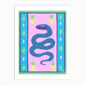 Original Pineapple Snake Art Print
