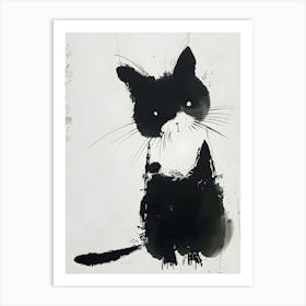 Chinese Cat Art Print