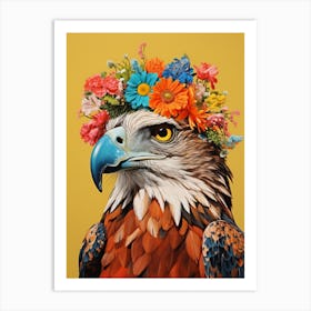 Bird With A Flower Crown Falcon 8 Art Print