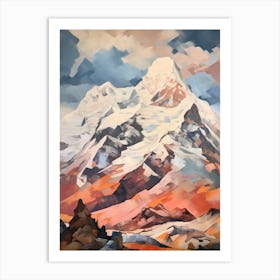 Kangchenjunga Nepal India 2 Mountain Painting Art Print