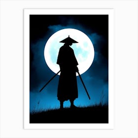 Samurai Silhouette Poster