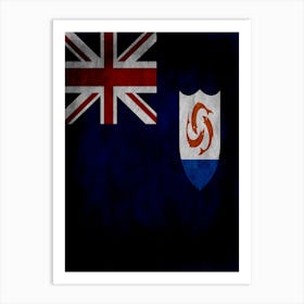 Alguilla Flag Texture Art Print