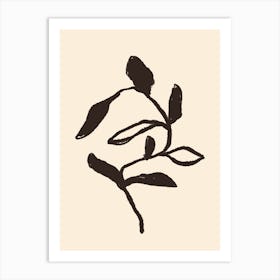 Neutral Leaf Art Print