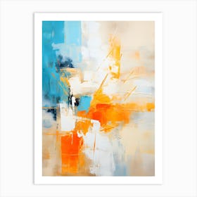 Amcalv3rt Abstract Wall Art 2d Orange Blue Cream 50ed94e3 30da 4a58 8cd0 80d1cdecb518 Upscaled Art Print