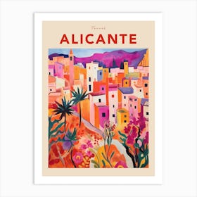 Alicante Spain 3 Fauvist Travel Poster Art Print