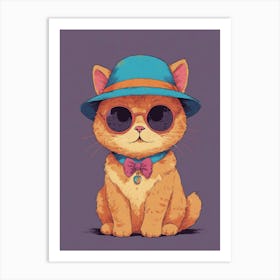 Cat In Hat 7 Art Print