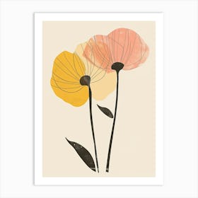 Basel Flower Market Boho Minimalist Style 1 Art Print