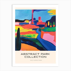 Abstract Park Collection Poster Gas Works Park Seattle 2 Art Print