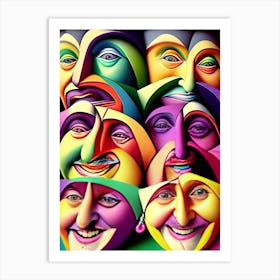 Masksofthecrowd Art Print