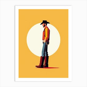 Graceful Cowboy Simplicity Art Print