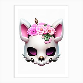 Animal Skull Kawaii Art Print