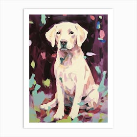A Labrador Retriever Dog Painting, Impressionist 4 Art Print