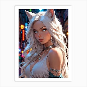 Wolf Girl 2 Art Print