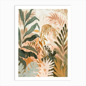 Tigers Pastels Jungle Illustration 4 Art Print