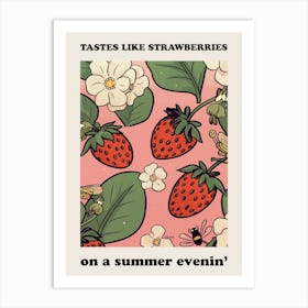 Harry Styles Watermelon Sugar Strawberry Poster Art Print