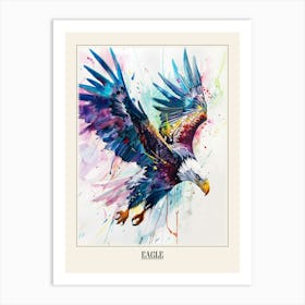 Eagle Colourful Watercolour 3 Poster Art Print